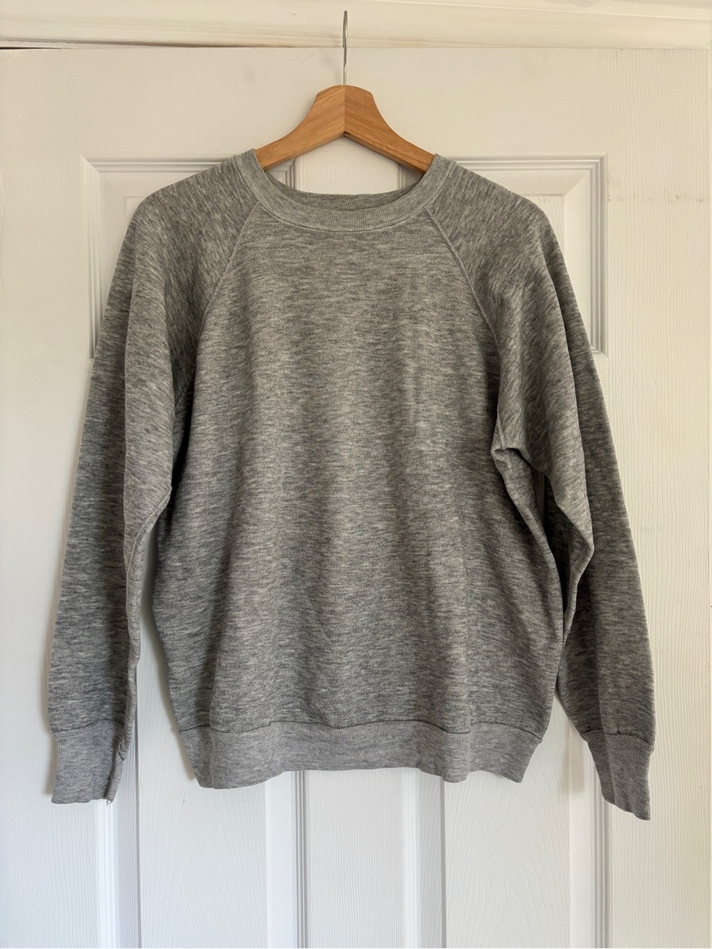 Vintage Grey Raglan Sleeve Crew Sweatshirt